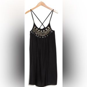 Area Stars Marrakesh Embellished Black Mini Dress Size Medium (8-10) NWT